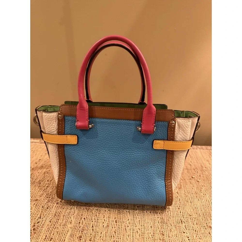 Coach Swagger 21 Mini Rainbow Colorblock‎ Carry All Satchel Crossbody Purse